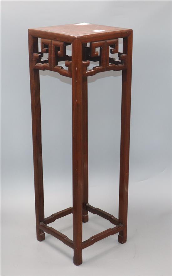 A small Chinese hongmu table, late 19th century height 62cm